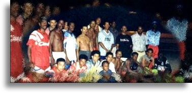 Gathering on the beach in 1993